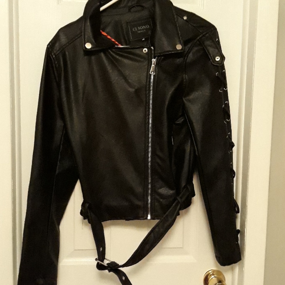 Ci Sono Black leather jacket